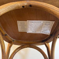 Set of 6 Total Chairs, 4 Bent Wood Cross Back Counter Stools & 2 Round Top Stools, Sku 033850