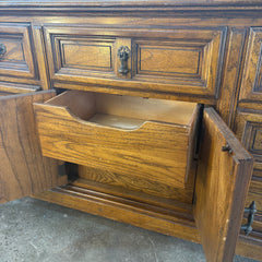 Dixie Furniture Company, Triple Dresser, Pecan Finish, Mediterranean Influence, Sku 033508