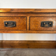 Stickley Desk, 2 Pencil Drawers, Traditional Mission Style, Sku 033329