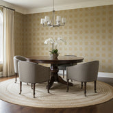 Set of 4 Vanguard Polo Game Chairs, Dark Tweed Fabric, Leather Welting, on Casters, Sku 033627