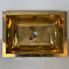 Brass Sink, Rectangular, Drop in Or Under Counter, Sku: 033001