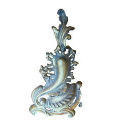 Pair of Vintage Andirons Antique Brass Finish with Aged Patina, Sku 033668