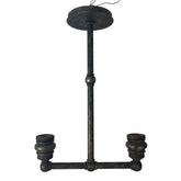 BZ Visual Comfort Ceiling Mount Double Arm Fixture Gunmetal Finish, Sku 033326