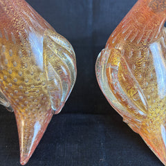 Pair of Glass Ducks Attributed to Murano, Sku 033869