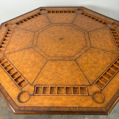 Maitland Smith Rams Head Game Table Leather Top, Sku: 033097