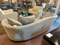 Caracole Sofa Pale Gray Velvet Fabric, Sku 03390