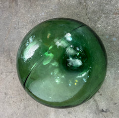 Clear Green Glass Orb or Sphere