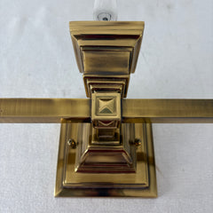 Vanity Light, Square Design, Three Socket, Brass, Sku: 033349