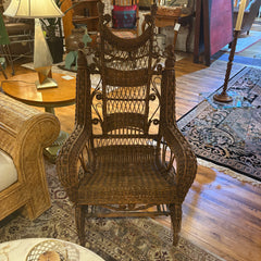 Antique Wicker Victorian Rocker, Sku 033016