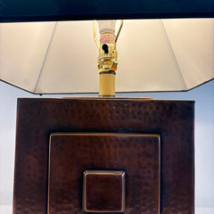 Table Lamp with Dimpled Copper Base, Sku 033860