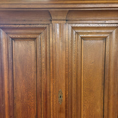 Antique European Solid Oak Wardrobe, Sku: 033565