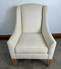 Ethan Allen Slope Arm Upholstered Chair, Ivory