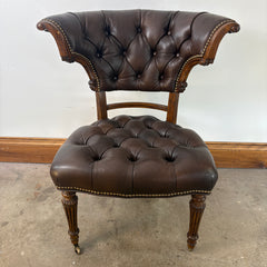 Ferguson Copeland Tufted Leather Game Chairs, Set of Four, SKU: 033096