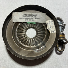 Arte De Mexico 12 Light Chandelier with Gunmetal Finish, Teardrop Crystals and Acanthus Leaf Details, Sku 033632