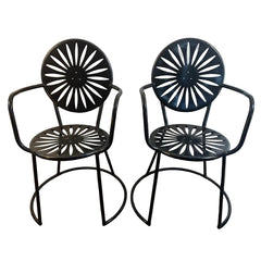 Pair of Terrace Store, Wisconsin Union Garden Chairs, Metal, Sku 034050