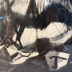 Original Lithograph "La Cava" Signed, Artist Claude Ronald Bentley, Limited Edition 1/12, Sku 033792