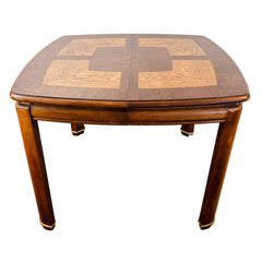 Antique Game Table, Parquet Burled Walnut & White Oak, Sku 033606