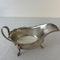 Antique Viners Sheffield Sterling Silver Gravy Boat, Sku 033376