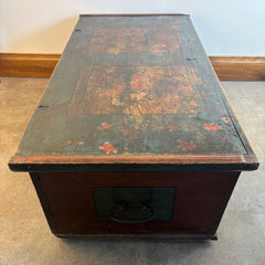 1874 German Antique Blanket Chest, Sku 033680