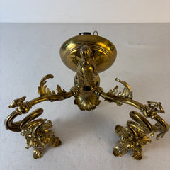 Pair of Double Arm Brass Rococo Style Wall Sconces, Sku 033493