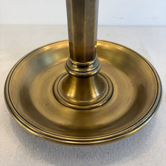 Chapman For Visual Comfort Double Socket Bouillotte Lamp 4 Candle Arm Detail and Green Metal Shade, Sku 034124