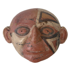 Ceramic Tribal Mask, Hand Crafted, Rustic, Sku: 033061