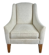 Ethan Allen Slope Arm Upholstered Chair, Ivory