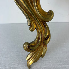 Pair of Rococo Style Brass Sconces, Double Am, Sku: 033549