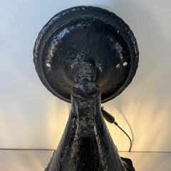 Exterior Wall Lantern, Cast Metal and Ripple Glass, Black Finish, Sku: 033459