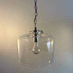 Thomas O'Brien Clear Glass 12" Pendant Light, "Katie", Sku 033848