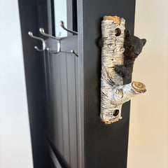 Hall Tree, Wood, Black Finish, Sku: 033314