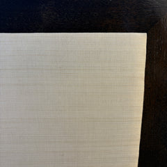 Holly Hunt Collection, Pair of Arm Chairs, Cream Leather, Dark Wood Frame, Sku: 033506
