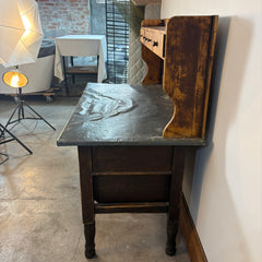 Primitive Possum Belly Wood/Metal Flour Bin Hutch, Sku: 033447