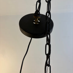 Exterior Pendant with Bronze Finish and Sand Colored Glass, 033898