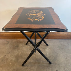 19th Century Napoleon III Marquetry Folding Table, Sku 033735