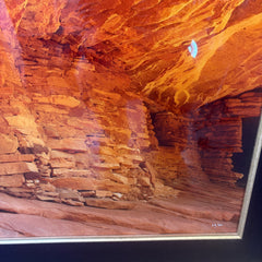 Original Photograph by Rodney Lough Jr. "Burning Down the House," Framed, Navy Velvet Enhancer, sku: 033452