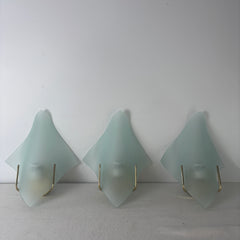 1990's Boyd Handkerchief Glass Wall Sconce, Matte Finish, Sku: 033071
