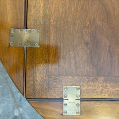 Kittinger Butler Tray Table, Wood Tray Top and Base are Individual Pieces, Four Sides are Hinged to Allow for Extra Serving Space
