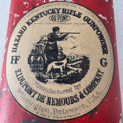 Vintage E. I. Du Pont De Nemours & Company Kentucky Rifle Gunpowder Tin, Sku: 033316