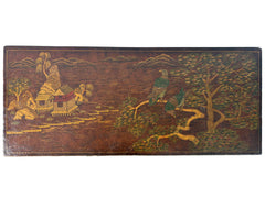 Maitland Smith Hand Painted Console Table with 1 Drawer and Lower Shelf, Sku 033051