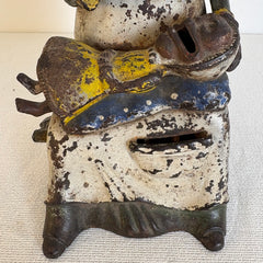 Antique Cast Iron Non-Functioning Mechanical Bank w/ Mama and Baby, Sku 033823