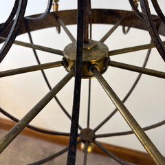 Chandelier, Eight-Arm, Mixed Metal Finish, Mottled Patina, Sku: 033331