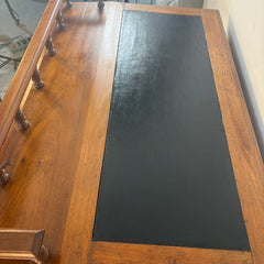 Wooton Rotary Oak Desk, Rotary Cabinet on Right Side, Gallery Rail Front Edge, Sku: 033527