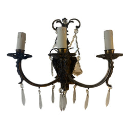 Pair of French Style Gilt Bronze Wall Sconces, Sku 033499