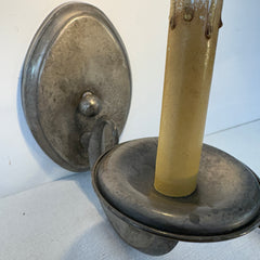 East Bay Sculpture and Lighting Company, Single Arm Wall Sconce with Oval Backplate, Silver Tone, Sku: 033344