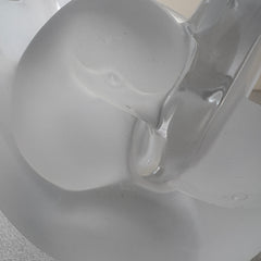 Lalique Crystal Made in France Signed on the Bottom Pair of Doves with Floral Frog Insert, Sku 033305