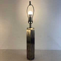 BZ Visual Comfort Table Lamp Hexagonal Shape Brushed Steel, Sku 034099