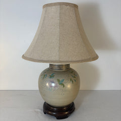 Wildwood Table Lamp, Crackle Finish on Porcelain, Bird and Floral Motif, Sku: 033428