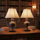 Pair of Uttermost Faux Wood Table Lamps, Sku: 033081