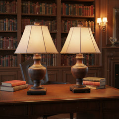 Pair of Uttermost Faux Wood Table Lamps, Sku: 033081